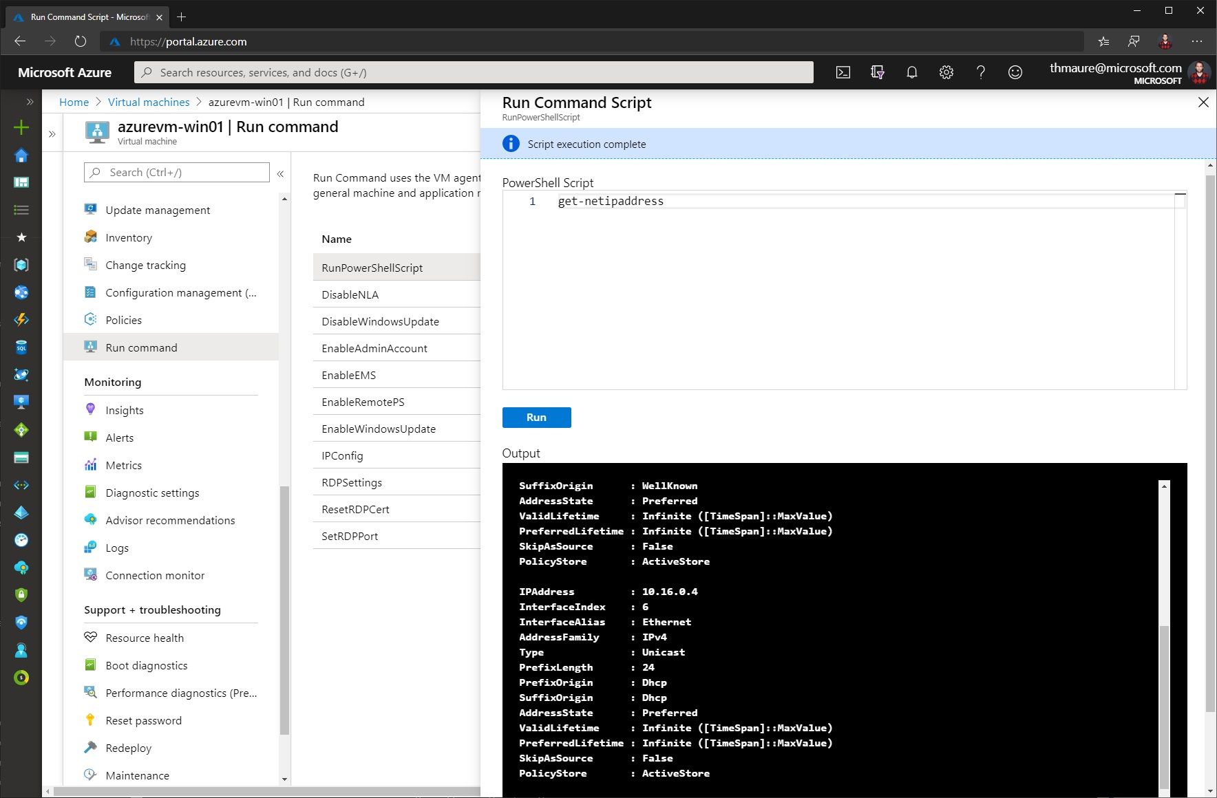 How to run scripts against multiple Azure VMs by using Run Command