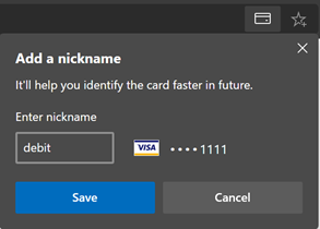 Give Nicknames To Your Credit Cards In Microsoft Edge Microsoft Tech Community