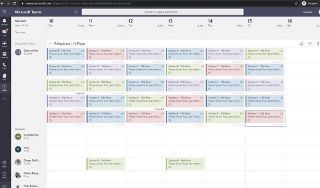 Office manager's view of a published schedule