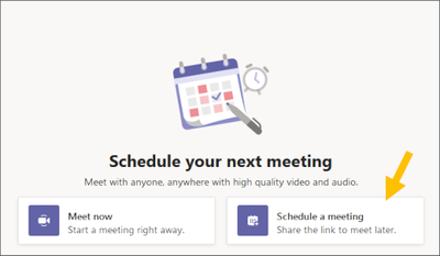 How do you schedule a meeting with the free teams edition - Microsoft  Community Hub