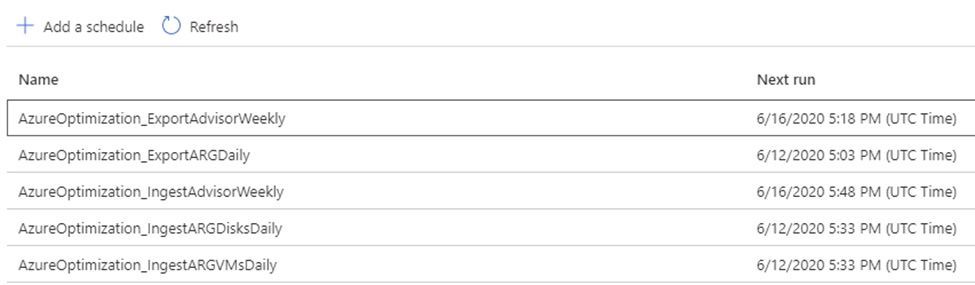 Data collection and ingestion schedules in Azure Automation