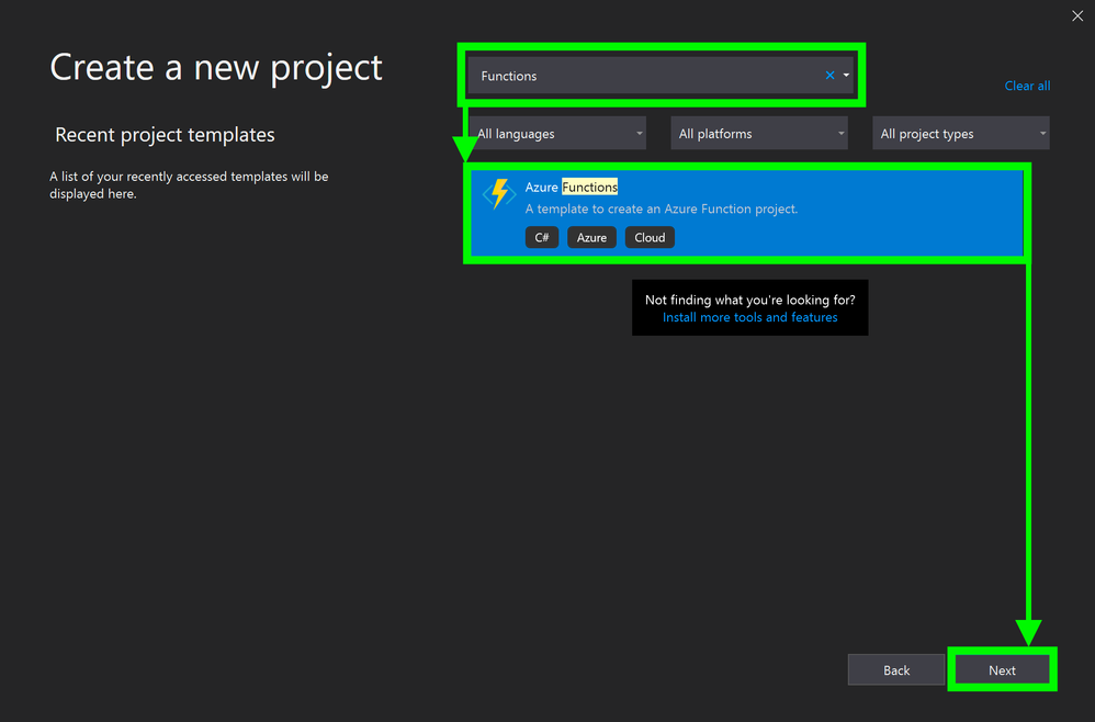 Create a new Azure Functions Project