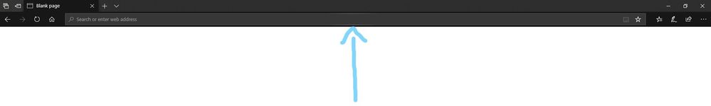 Reveal effect when cursor is on or near to the address bar.
