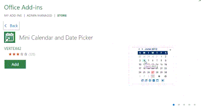 Date Picker from Microsoft Store for Free