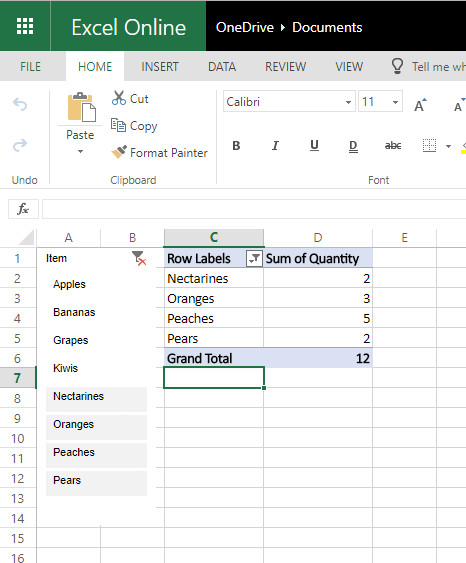 Sharing in Excel Online in OneDrive - Pivot table slicers don't appear in  Android web browser - Microsoft Community Hub