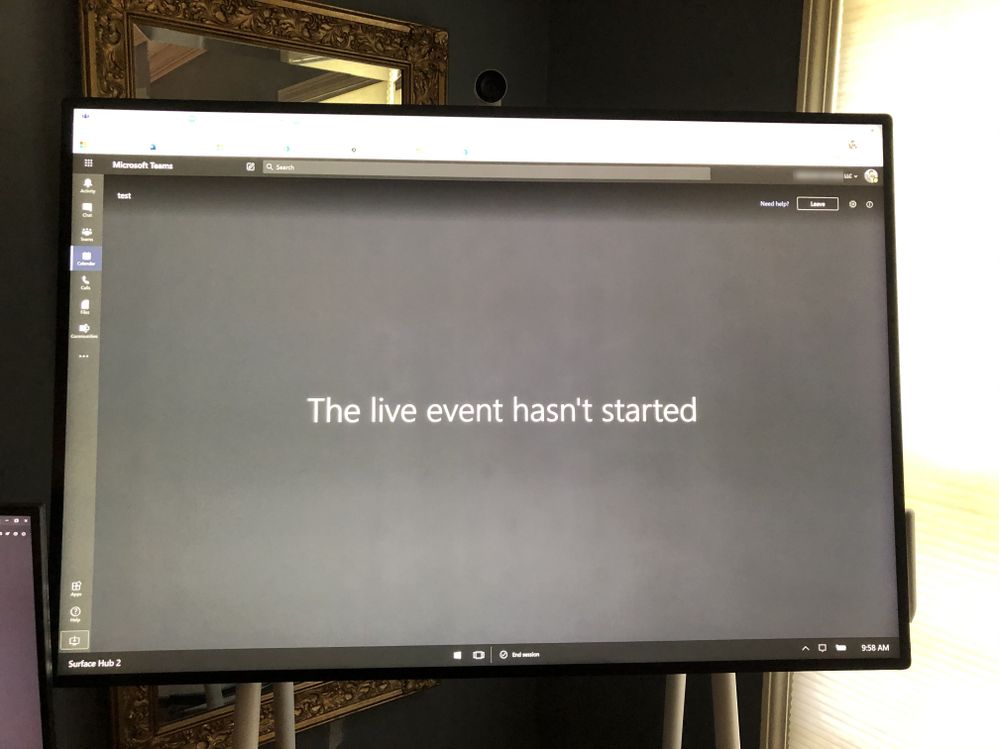 Teams running in Edge Chromium on Surface Hub - Pre Live Meeting