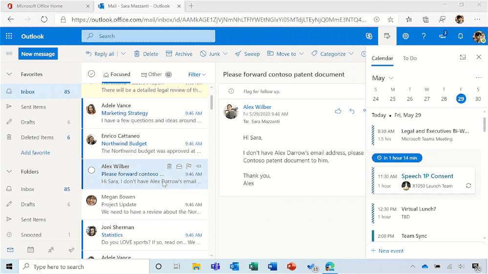 To Do integration with Outlook is already live on Outlook Web