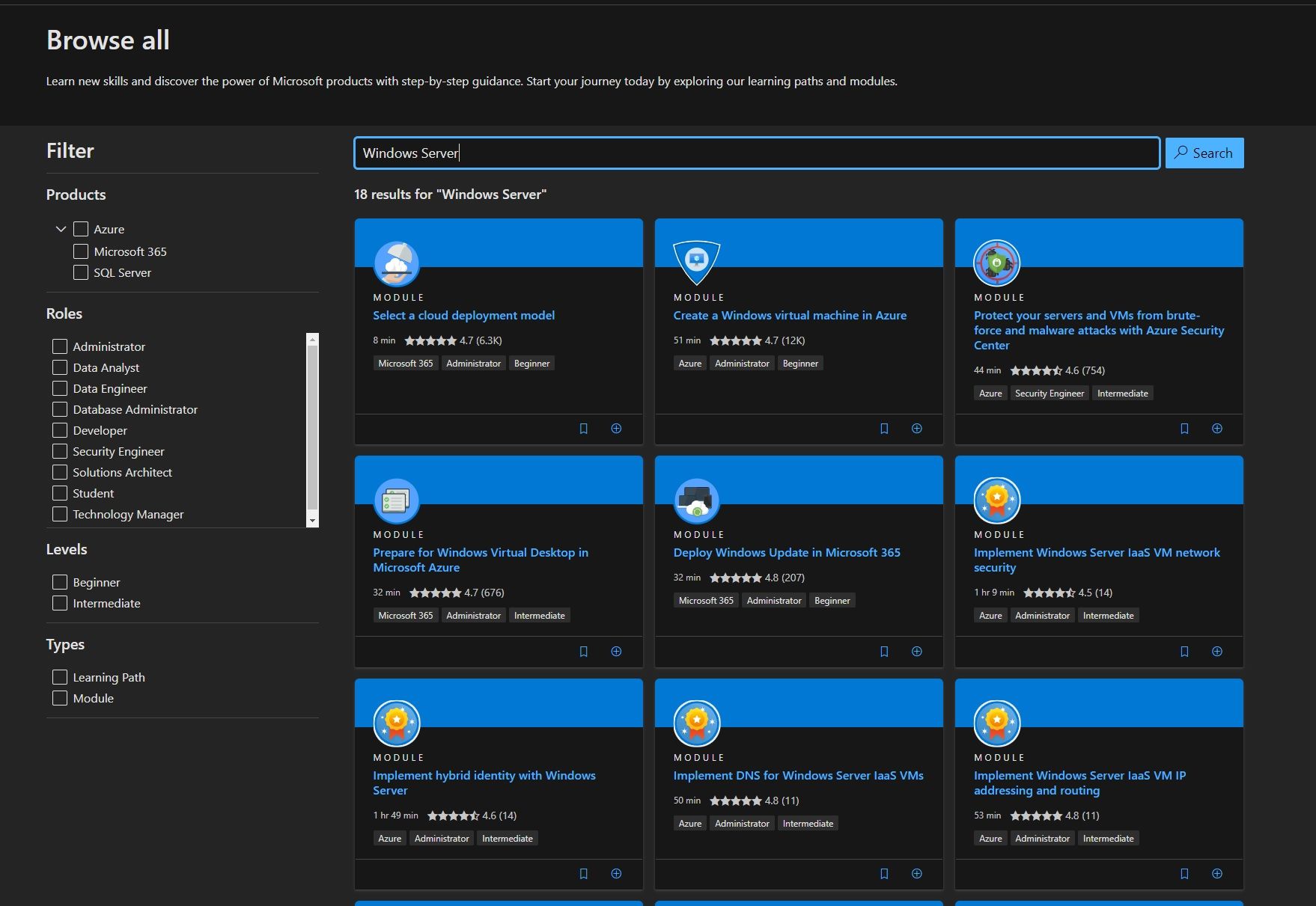 New Microsoft Learn Modules for Azure and Windows Server IT Pros
