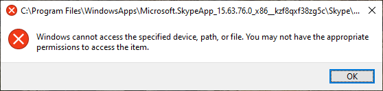 Skype error
