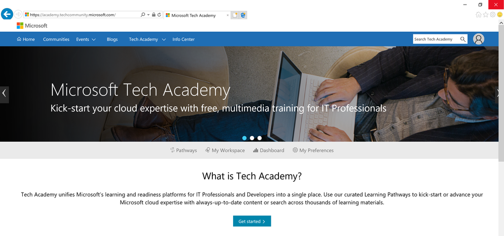 Tech Academy Front Page