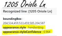 OCR (Read) Print vs Handwritten Classification