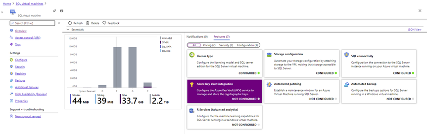 SQL IaaS Extension Capabilities