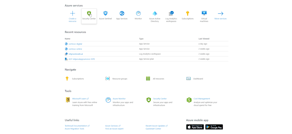 Enabling App Services coverage