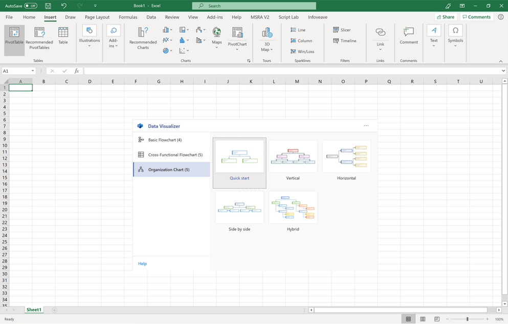 Data Visualizer add-in templates