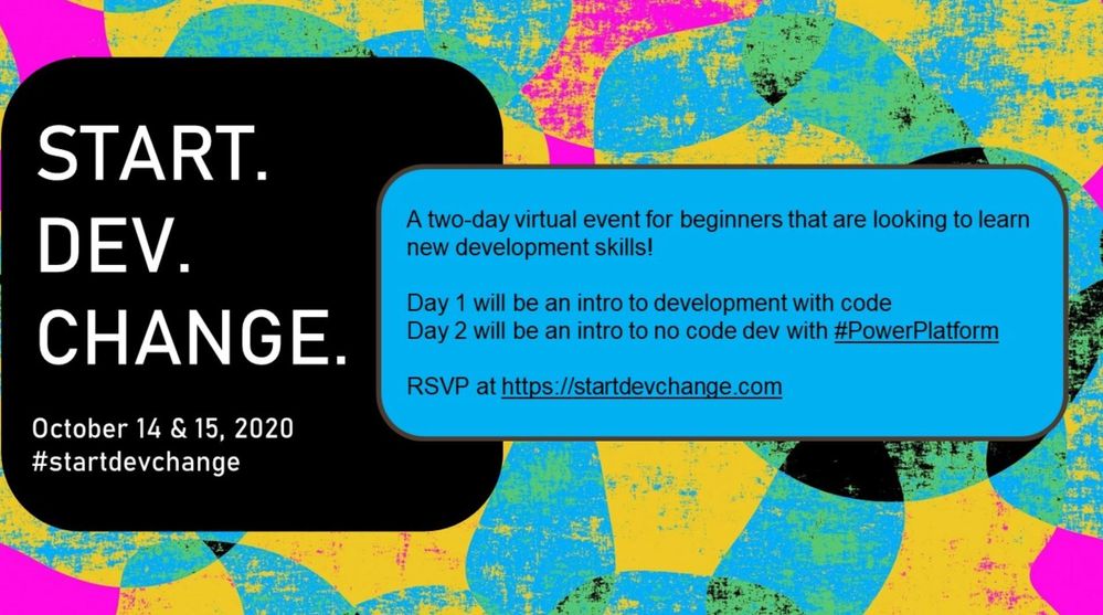 Start.Dev.Change virtual event - October 14 & 15