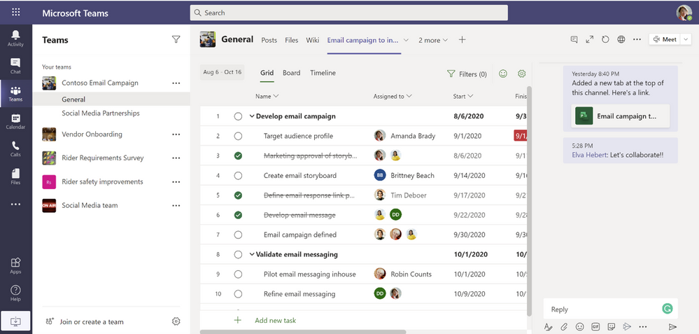 thumbnail image 1 of blog post titled
							Announcing Project and Roadmap apps for Microsoft Teams
