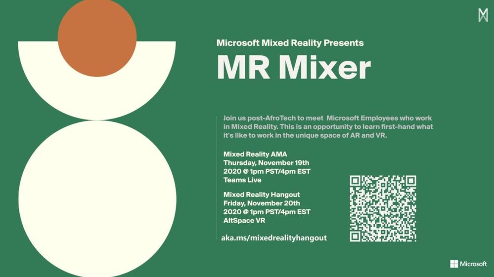 Join us at the upcoming Mixed Reality Mixer on Nov 19!