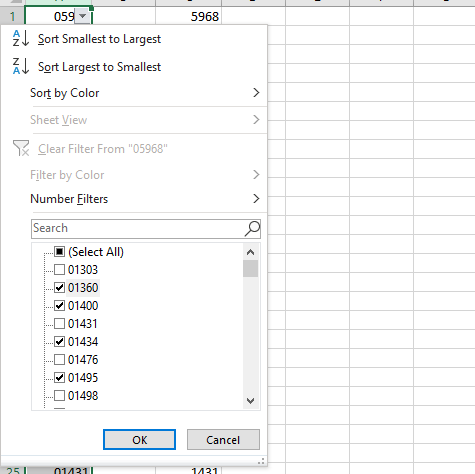 Please help: how to select multiple filter criteria in the filter drop-down  list (not select all)? - Microsoft Community Hub