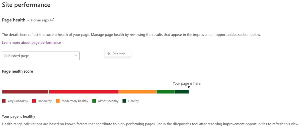 Improve page health and performance by addressing high and medium impact improvements.