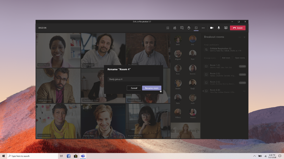 thumbnail image 3 of blog post titled Breakout rooms generally available today in Microsoft Teams 