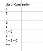 Simple List of Combinations From Single Row Table - Microsoft Community Hub
