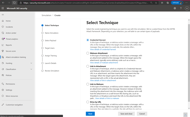 thumbnail image 2 of blog post titled Attack simulation training in Microsoft Defender for Office 365 now Generally Available 