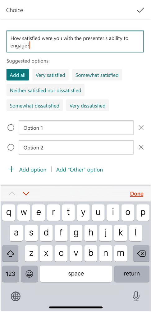 Forms in Office mobile app - intelligence