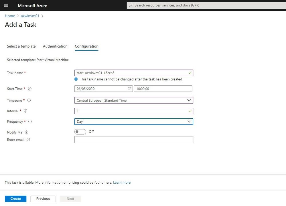 Task Configuration