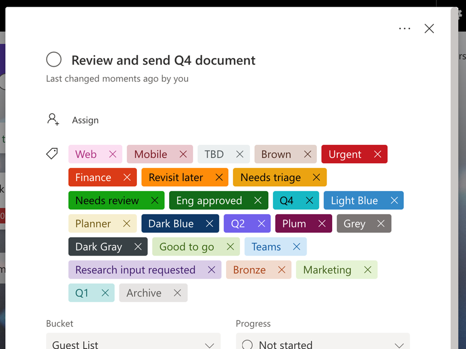 Add up to 25 embedded, editable labels to your tasks - Microsoft Tech  Community