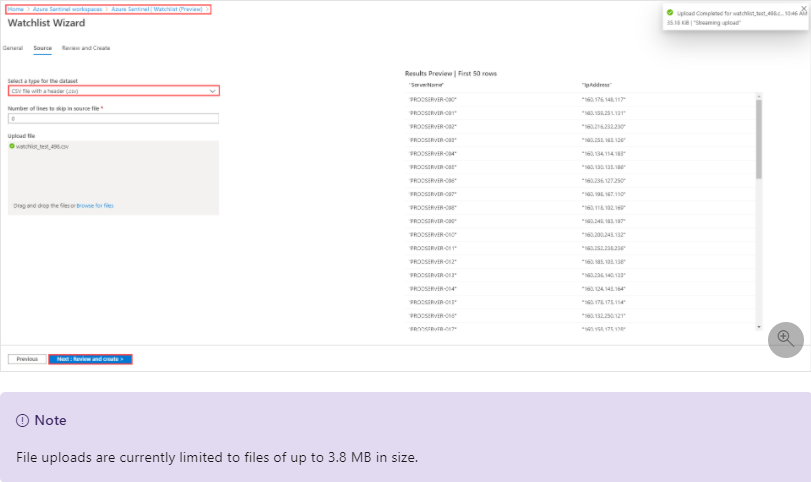 There is a size a row limitation of 3.8 MB that applies to uploads in the Portal, Logic Apps actions, and every API call.