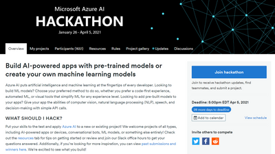 AI Hackathon homepage