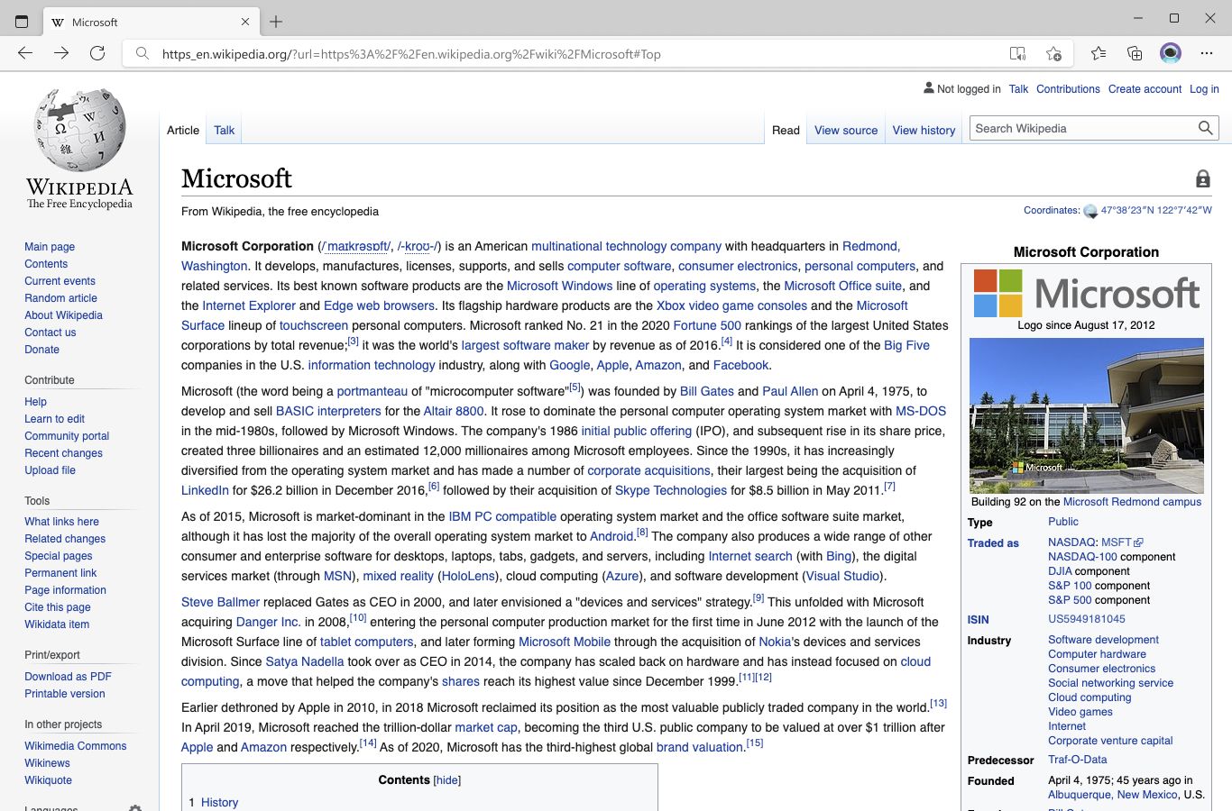 Microsoft EDG иммерсивное средство чтения. Поддержите Википедию.