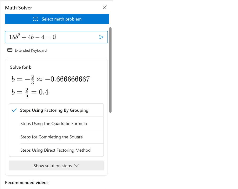 Learn how to solve math problems with Math Solver in Microsoft Edge -  Microsoft Community Hub