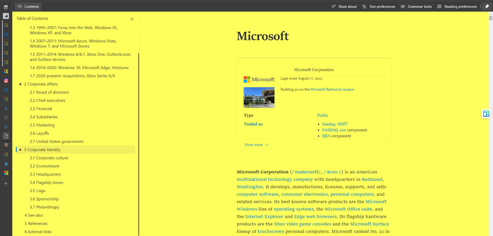 Make reading Wikipedia content easier and more accessible with Immersive  Reader in Edge - Microsoft Community Hub