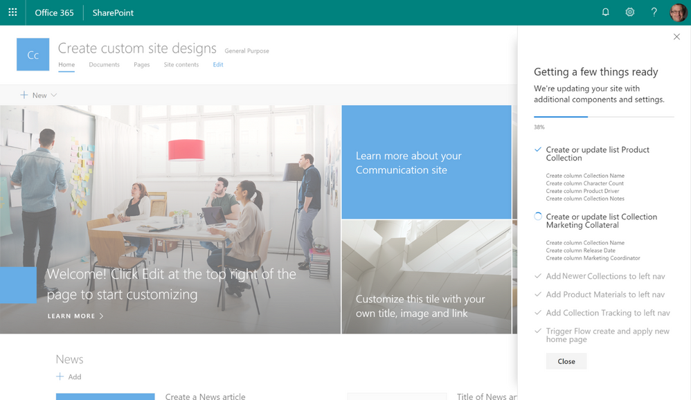 sink Discourse Hard ring Create and use custom SharePoint site designs in Office 365