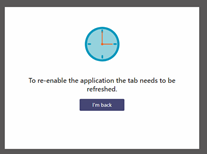 Error To Re Enable The Application The Tab Needs To Be Refreshed Microsoft Tech Community