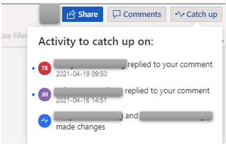 Word Online: 'Catch up' button? - Microsoft Community Hub