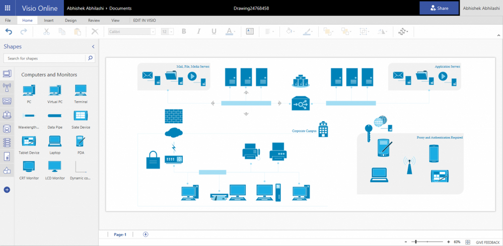Extend diagramming to IT with network diagrams in Visio Online - Microsoft  Community Hub