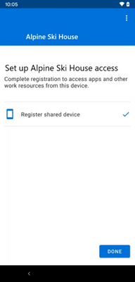 Shared device registered