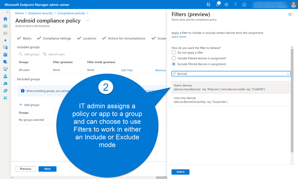 Use Microsoft Endpoint Manager filters to target apps and policies to  specific devices - Microsoft Tech Community