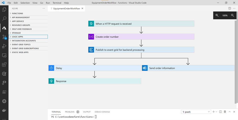 Logic app in VS Code