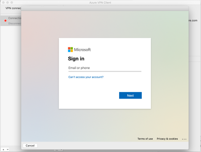 thumbnail image 2 captioned Azure AD sign-in for the macOS VPN to Azure