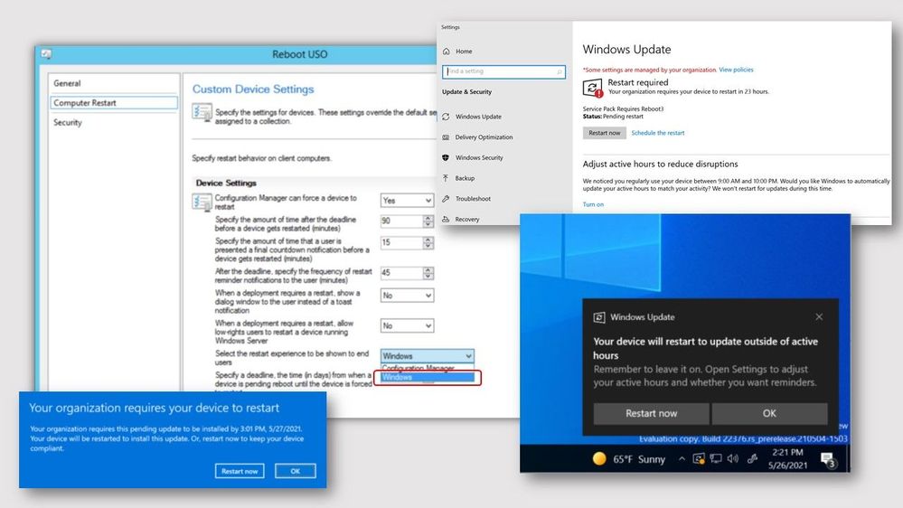Use Windows Update native experience with Configuration Manager Technical  Preview 2105.2 - Microsoft Community Hub
