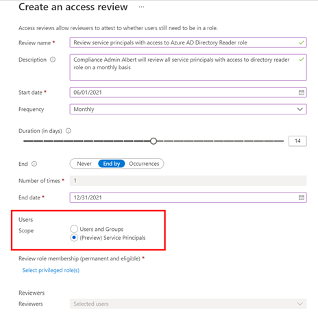 Introducing Azure AD access reviews for service principals