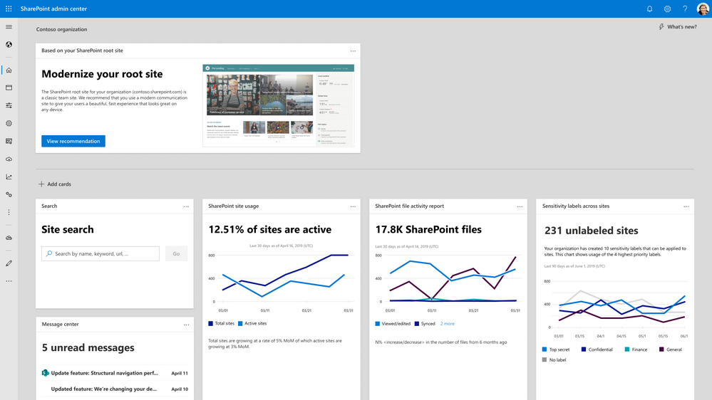 New homepage with actionable insights