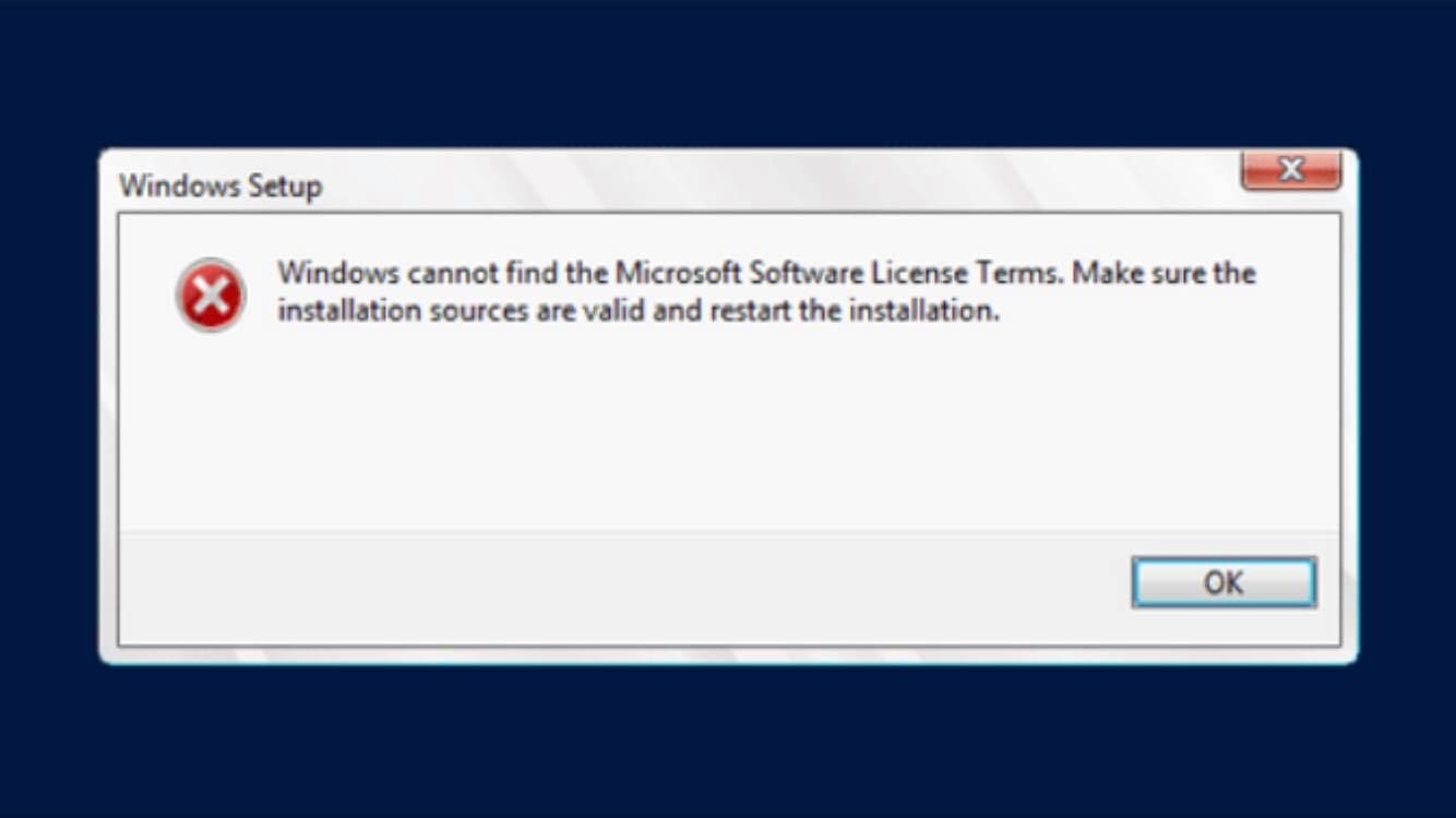 Windows Cannot find Microsoft software license terms - During Server 2016  install - Microsoft Community Hub