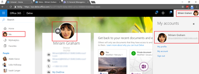 Office 365 profile picture not displayed on all services-3-Office Delve