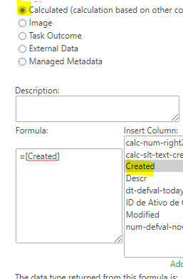 guerra Censo nacional bolita renamed Created column: error if used by calculated columns - Microsoft  Community Hub