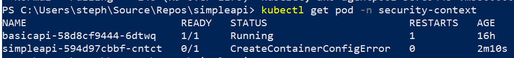 Hardening an ASP.NET container running on Kubernetes