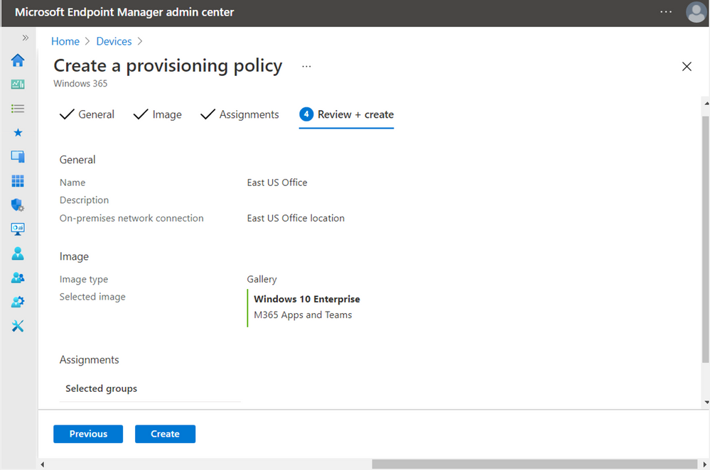 Before finalizing, review your policy settings